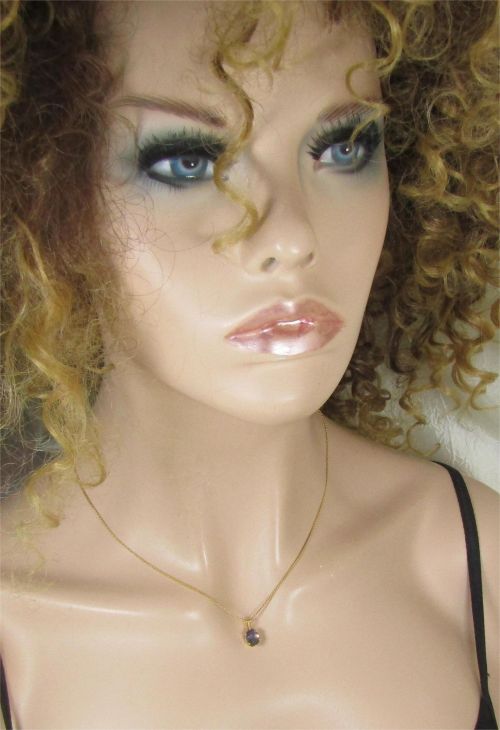 Delicate Purple Gemstone Pendant Necklave