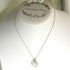 Beige Crystal Heart Pendant Necklace