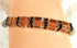 Mocha &  Peach Crystal Cube Noodle Bracelet