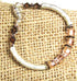 Mocha &  Peach Crystal Cube Noodle Bracelet