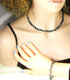 Dark Blue Pearl Necklace, Bracelet & Earrings