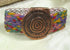 Copper and Multi-colored Braided Leather Cuff Bracelet