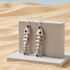 Pewter Bone Fish Earrings