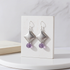 Cape Amethyst and Pewter Earring Handcrafted