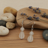 Frosted Sea Glass Teardrop Earrings
