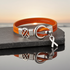 Orange Awareness Flat Leather Bracelet - Unisex