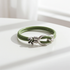 Lime Green Awareness Leather Cord Bracelet Unisex