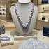Lilac Bead  Necklace with Handmade Fair Trade Swazi Pendant