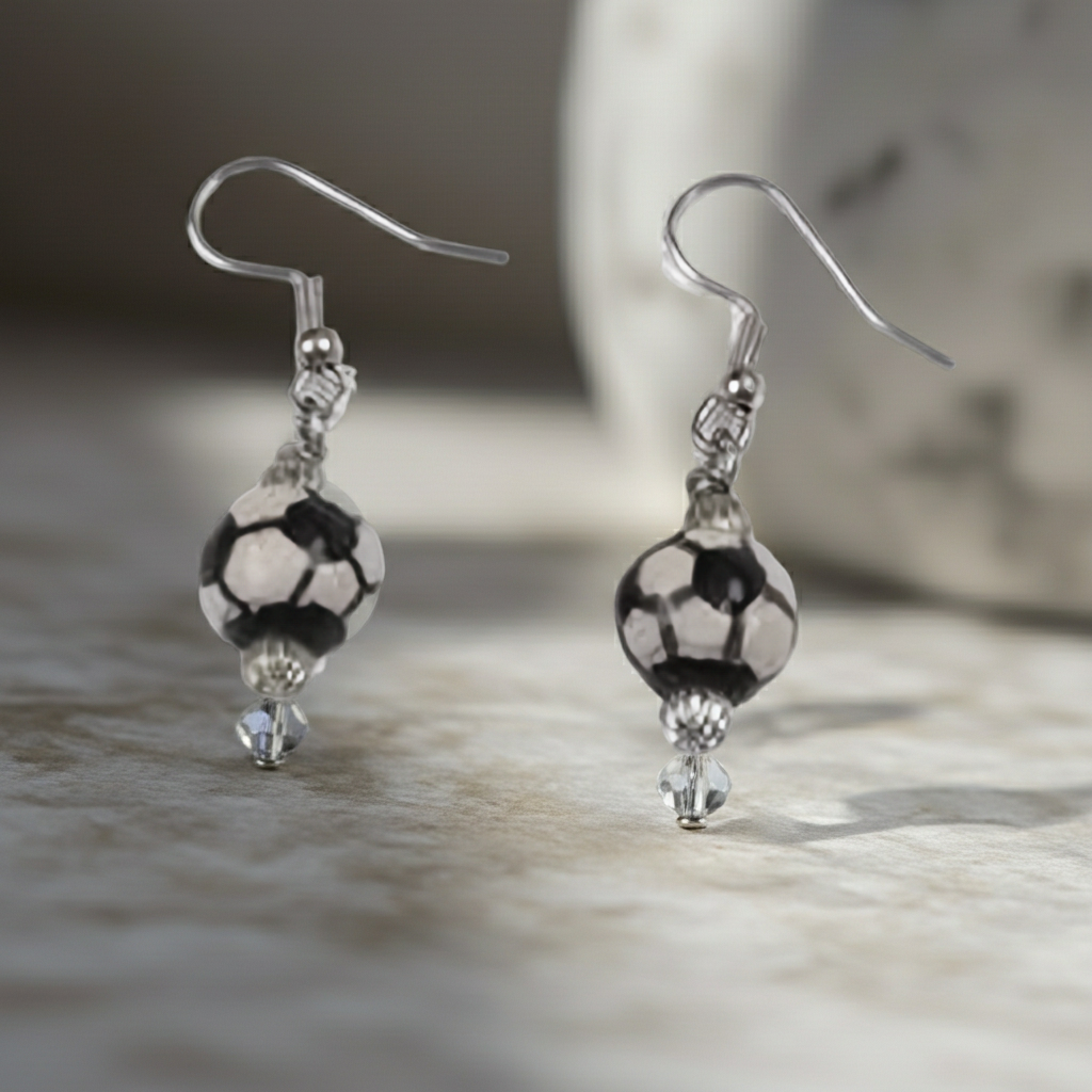 Soccer Ball Earrings Fun Earrings