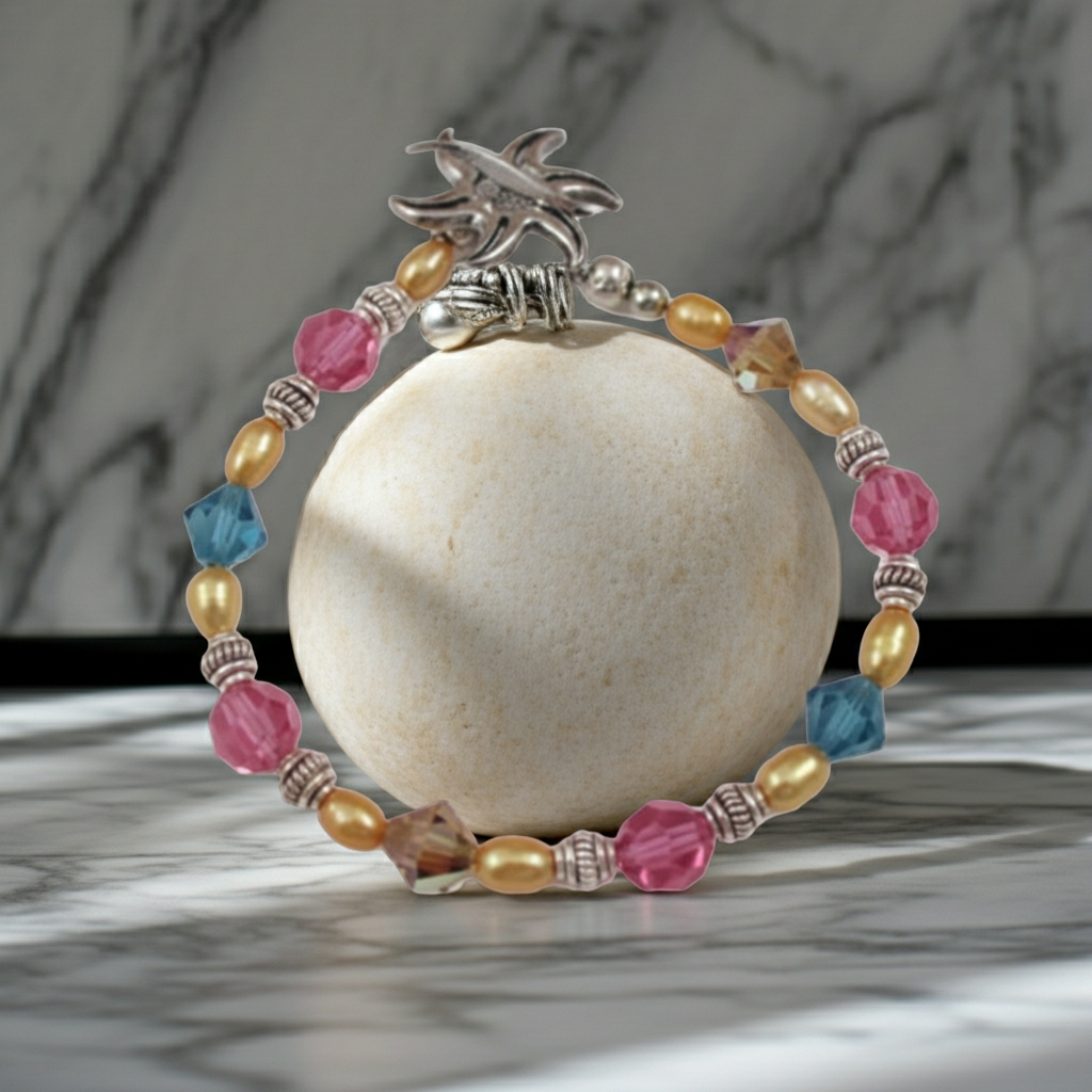 Mango Pearl & Crystal Bracelet