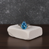 Swiss Blue Pear Cut Topaz Ring Size 8