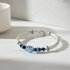 One-of-a-kind Blue Crystal Bangle  Bracelet