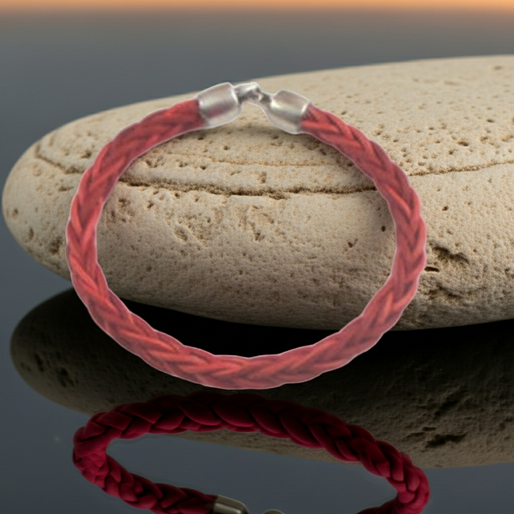 Rust Braided Leather Bracelet Unisex