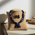 Blue & Purple Handmade Kazuri Bead Necklace & Earrings