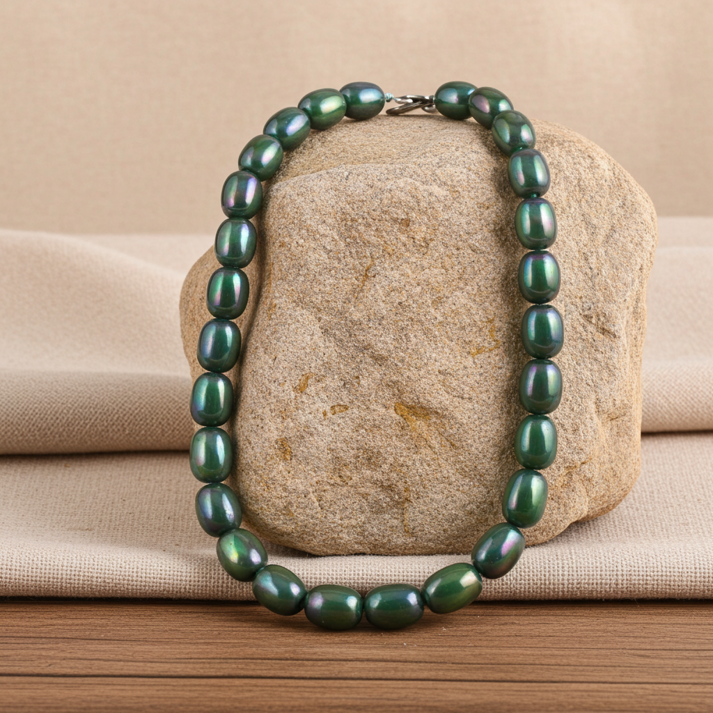 Bottle Green Statement Necklace Kazuri Fair Trade Beads