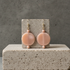 Pink Fair Trade Tagua Nut Coin Earrings