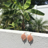 Pink Fair Trade Tagua Nut Coin Earrings