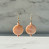 Pink Fair Trade Tagua Nut Coin Earrings