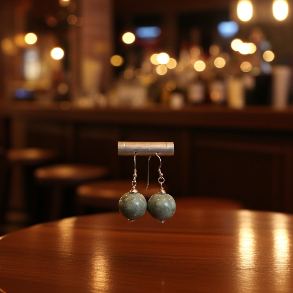 Kazuri Fair Trade Bead Green Earrings