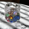 Multi Crystal  Fashion Silver Ring Adjustable