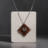 Silver Choker with Handmade Browne Wash Raku Glazed Pendant