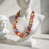 Multi Colored Double Strand Shell Necklace