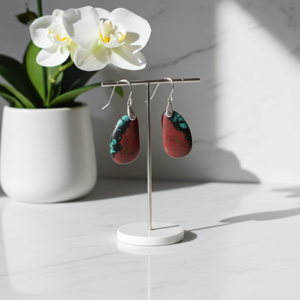 Sonoma Sunset Chrysocolla Gemstone Drop Earrings