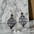 Handmade Black & White Kazuri Earrings