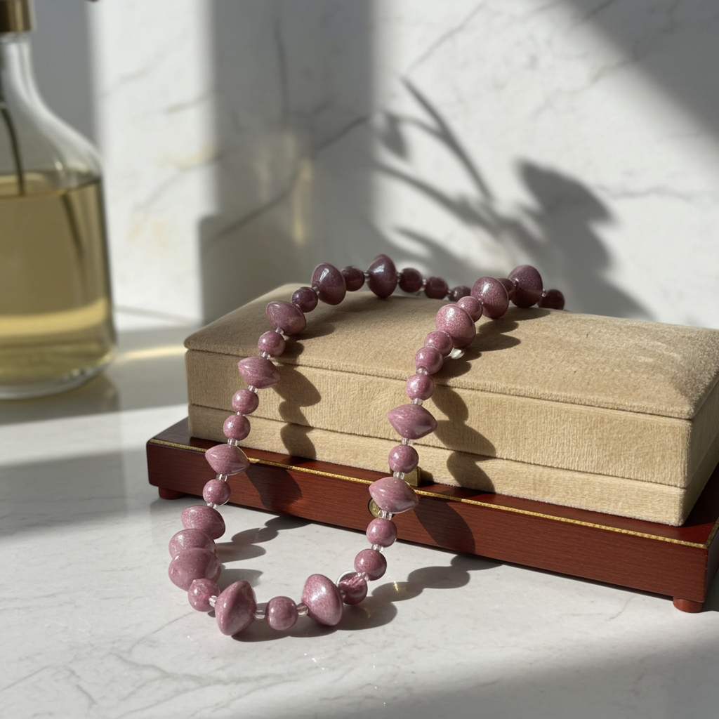 Kazuri Necklace in Petal Pink Fair Trade Jewelry