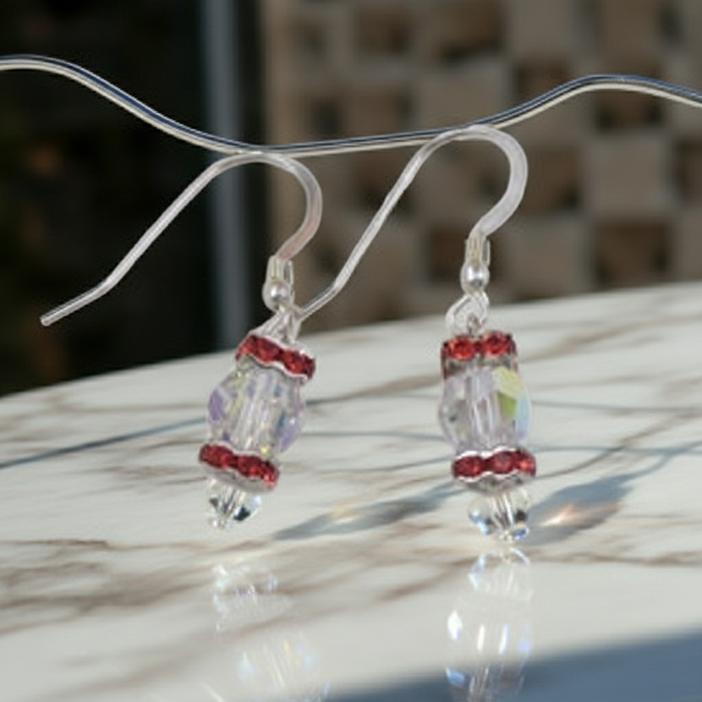 Fire And Ice Crystal Earrings