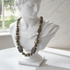 Exotic Gemstone Pyrite Necklace with  Picture Jasper Accents