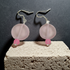 Rose Pink Sea Glass Drop Earrings