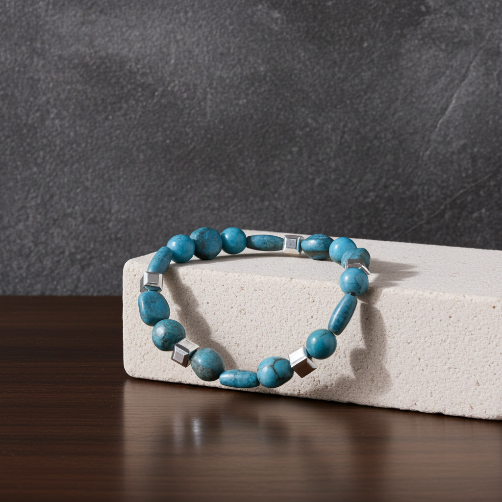 Crazy Lace Agate Gemstone Bracelet Larimor Blue