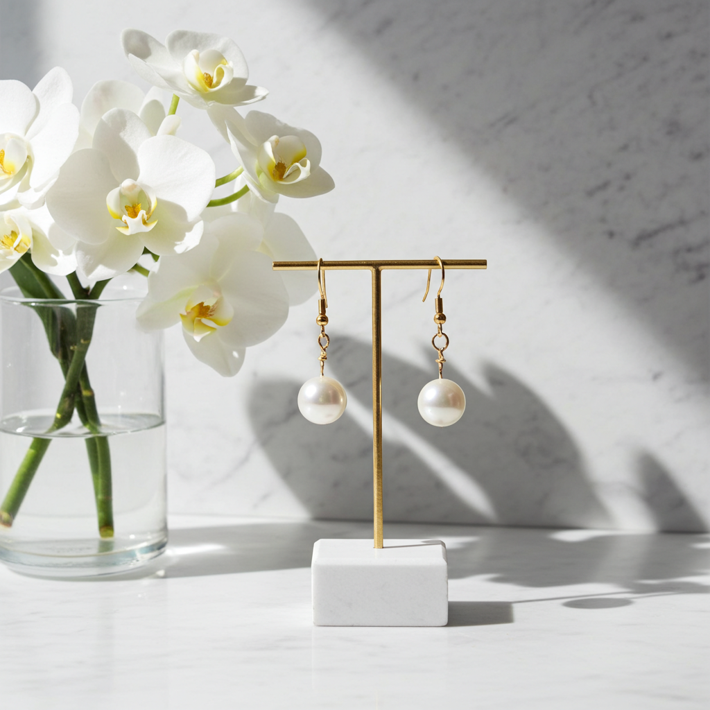 White Shell pearl Earrings