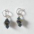 Montana Laturn Blue Artisan Glass Bead Hoop Earrings