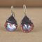 Rust Metallic Artisan Handmade Earrings Raku Glaze