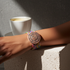 Copper and Multi-colored Braided Leather Cuff Bracelet