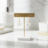 Rock Crystal Quartz Cube Earrings- Gold Ear Wires