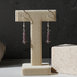 Frosted Amethyst Gemstone Earrings