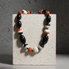 Black, Rust and Cream Kazuri  Necklace