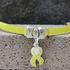 Yellow Choker Awareness Ribbon Minimalist Narrow Necklace