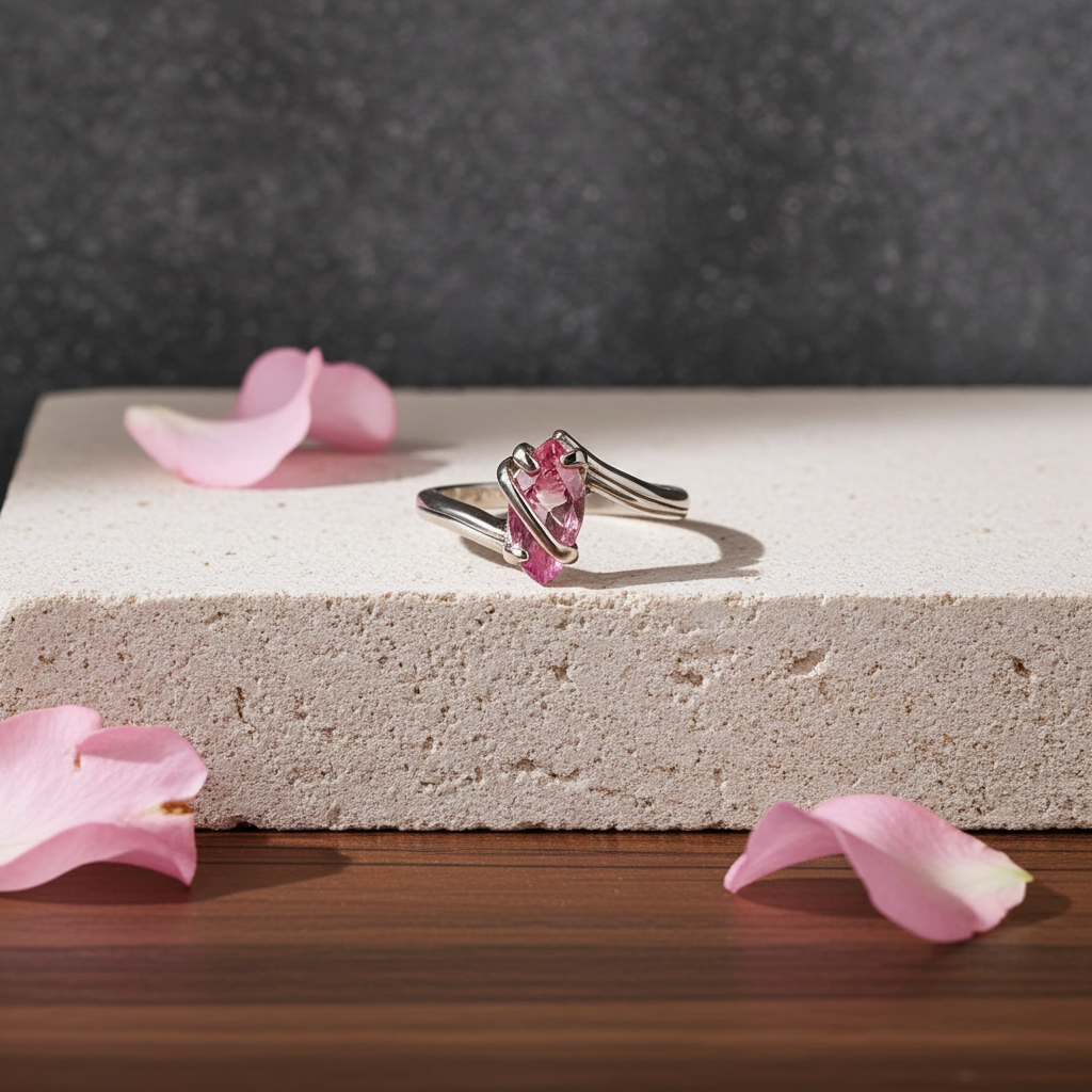 Cubic Zirconia Pink Fashion Ring Size 7