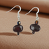 Brown Kazuri and Crystal Drop Earrings Fair Trade