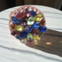 Multi-colored Crystal Fashion Rose Gold Ring  Adjustable
