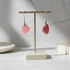 Designer Cut Pink Opal Drop Earrings