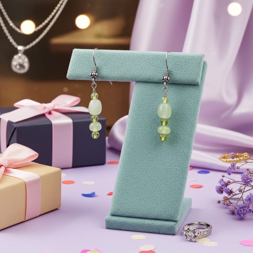 Sun Jade Drop Earrings Heirloom-quality Earrings