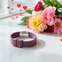Purple Pink Leather Bracelet with Radiant Orchid  Focus