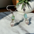 Blue Opal and Silver Earrings
