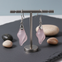 Pink Sea Glass Drop Earrings in a Beach Motif