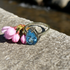 Swiss Blue Pear Cut Topaz Ring Size 8